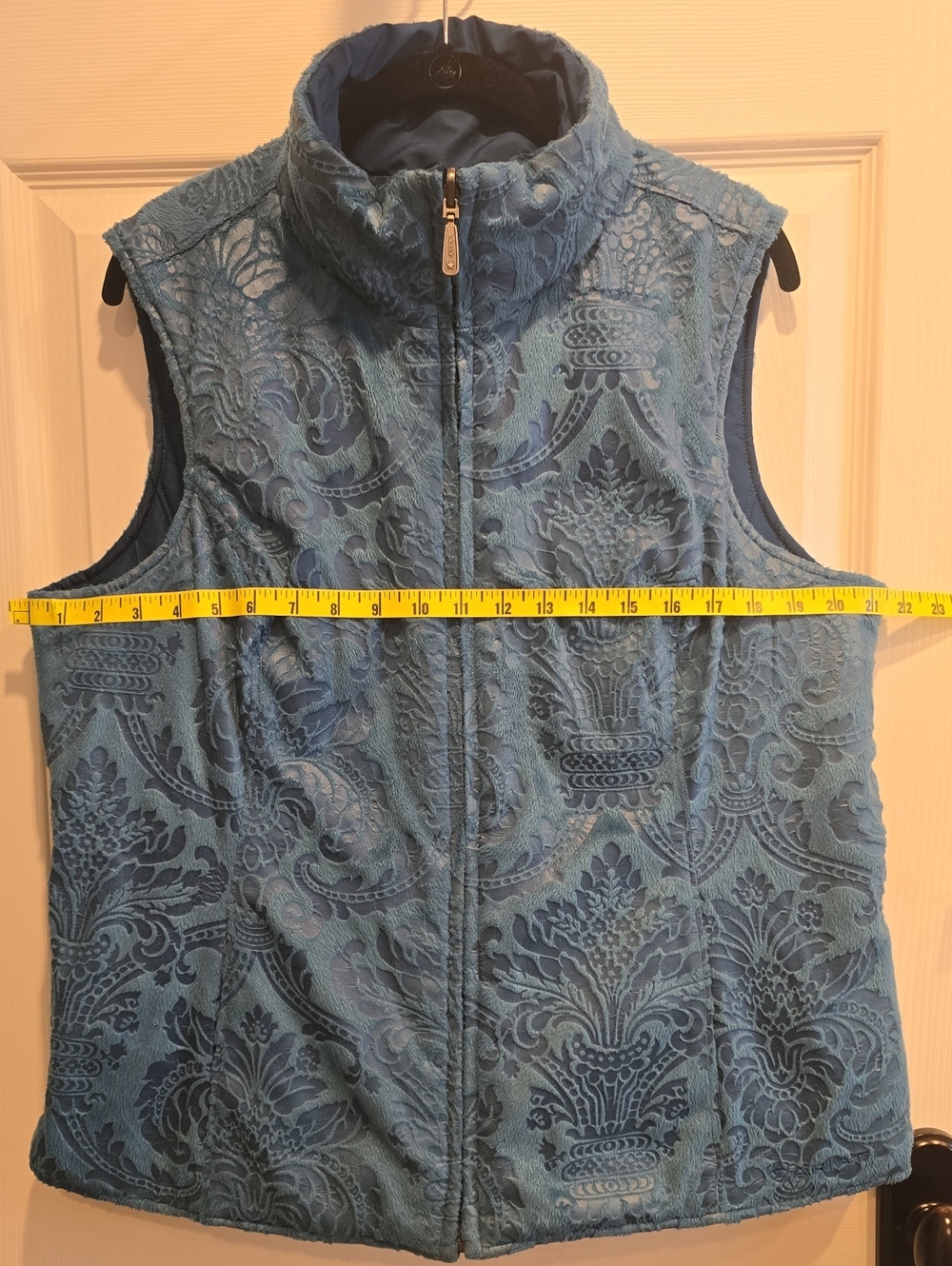 Ariat Reversible Teal-Blue Quilted Jacquard Vest